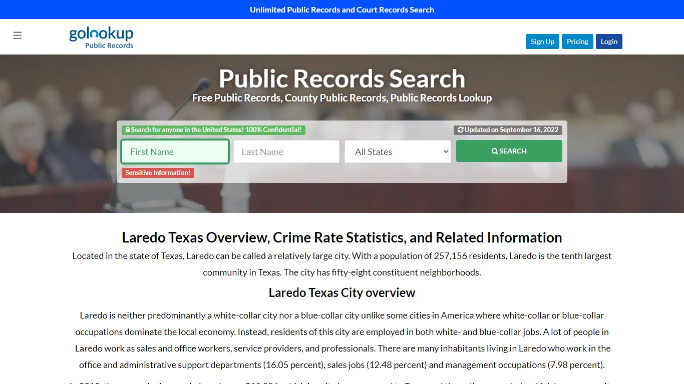 Laredo Public Records, Laredo Court Records - GoLookUp