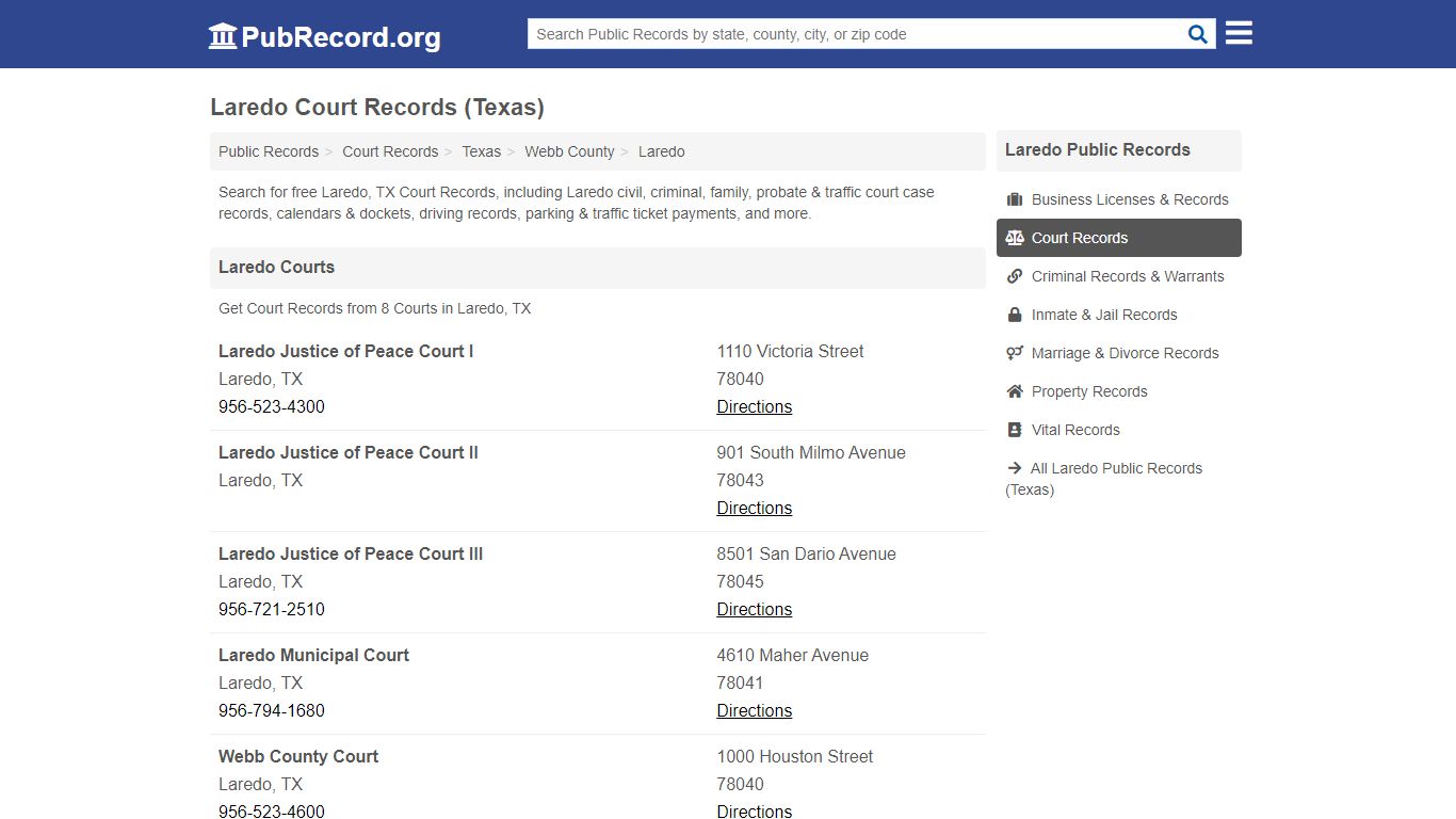 Free Laredo Court Records (Texas Court Records) - pubrecord.org